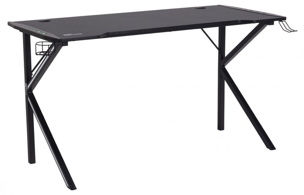 Design Scandinavia Herný stôl Ninja, 140 cm, čierna